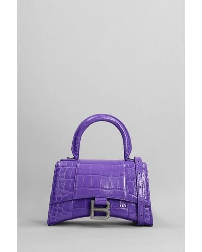 Balenciaga Hourglass Shoulder Bag - Purple