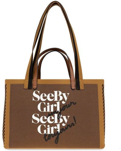 See By Chloé 'see By Girl Un Jour' Shopper Bag, - Brown