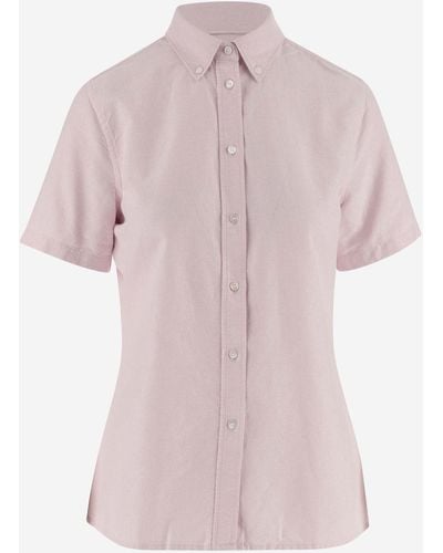 Aspesi Cotton Short Sleeve Shirt - Pink