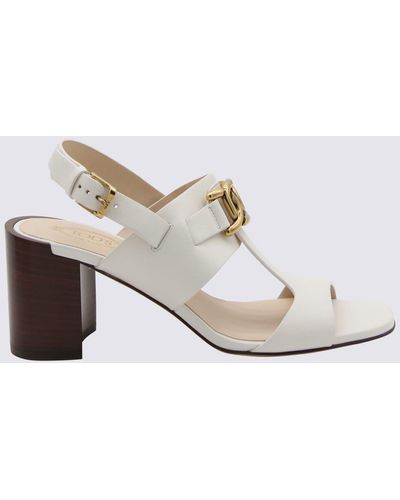 Tod's Leather Sandals - White