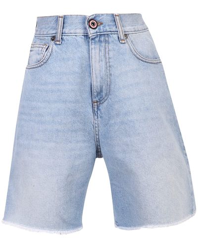Vision Of Super Raw-Cut Denim Shorts - Blue