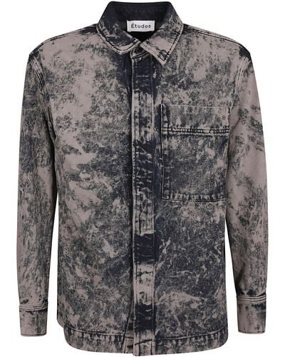 Etudes Studio Overdyed Denim Oversized Shirt - Gray
