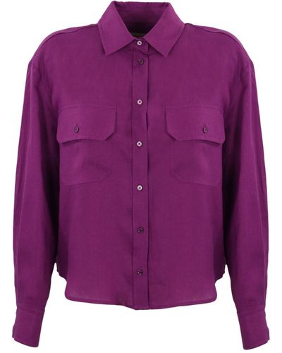Weekend by Maxmara Eureka Linen Shirt - Purple
