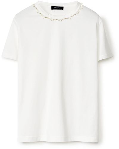 Fabiana Filippi T-Shirt With Glitter - White