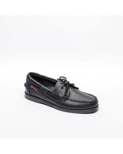Sebago Docksides Leather Loafer - Black