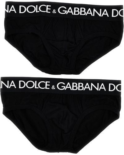 Dolce & Gabbana Brando 2-pack Briefs Underwear, Body - Black