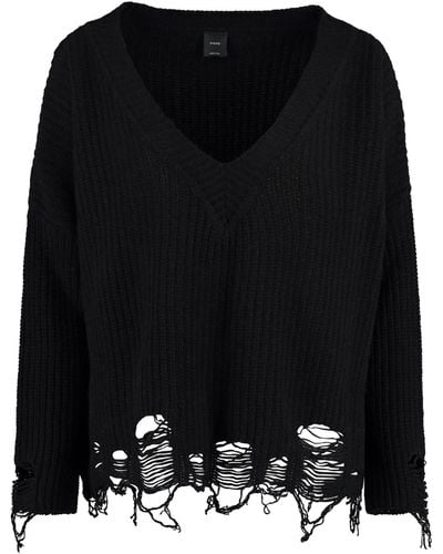 Pinko Ostrica Wool Pullover - Black