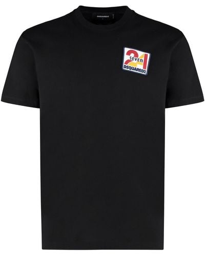 DSquared² Cotton Crew-neck T-shirt - Black