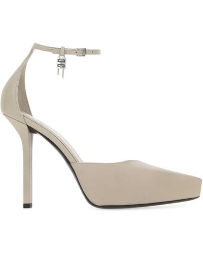 Givenchy Sand Leather G-Lock Pumps - White