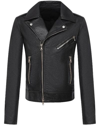 Balmain Leather Jacket - Black