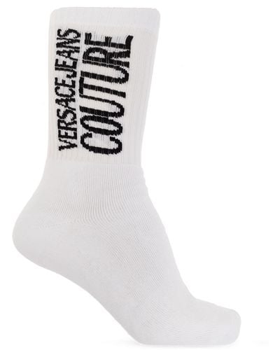 Versace Jeans Couture Socks With Logo - White