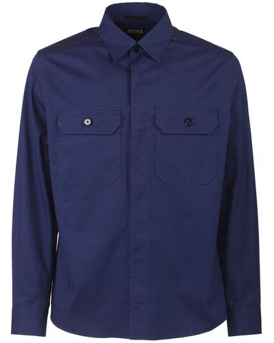 Zegna Shirt-style Jacket - Blue