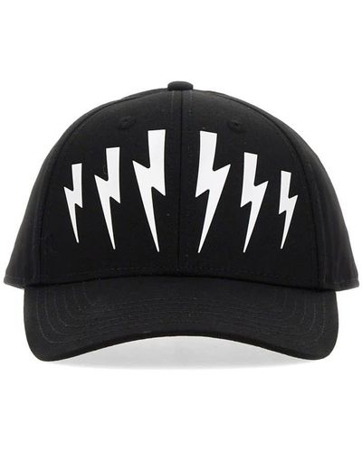 Neil Barrett Baseball Hat With Logo - Black