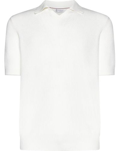 Brunello Cucinelli Cotton Polo Shirt - White