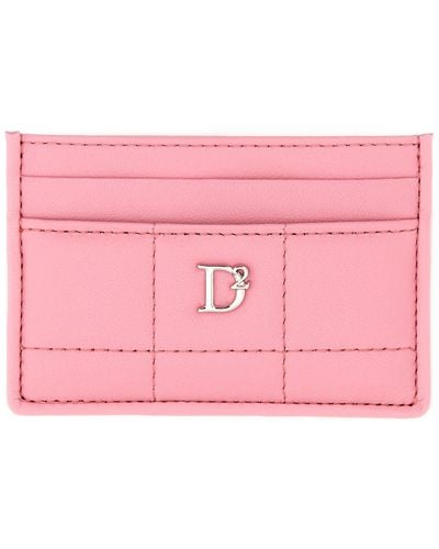 DSquared² Card Holder With Logo - Pink