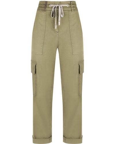 Peserico Cotton Trousers - Green