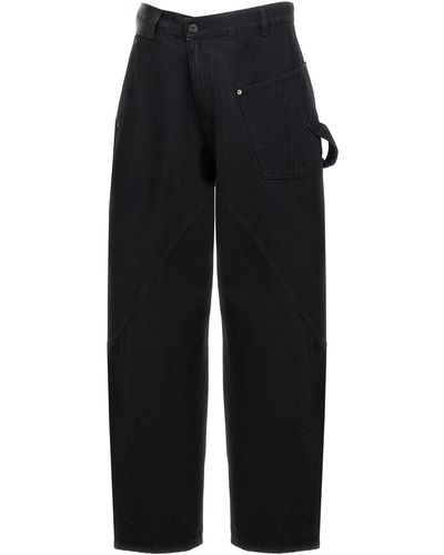 JW Anderson Twisted Workwear Jeans - Black