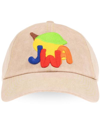 JW Anderson Jw Anderson Patched Baseball Cap - Pink