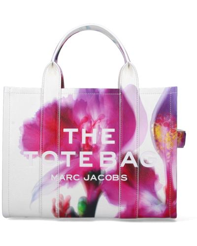 Marc Jacobs Future Floral Leather Medium Tote Bag - Pink