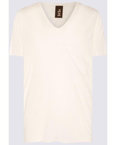 Thom Krom Cream Cotton T-Shirt - Natural