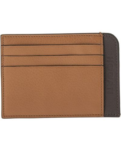 Hogan Leather Credit Card Case - Brown