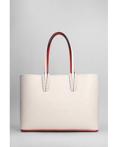 Christian Louboutin Cabata Small Tote In Leather - Natural