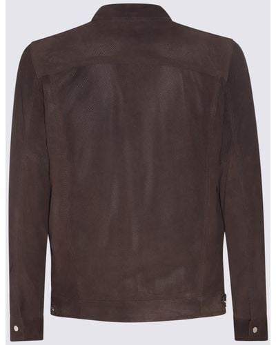 Barba Napoli Leather Jacket - Brown