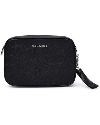 Michael Kors Leather Ginny Cross-Body Bag - Black