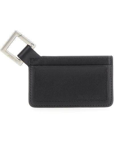 Jacquemus 'Le Porte-Cartes Cuerda' And Key-Chain With Embossed Logo - Black