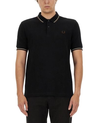 Fred Perry Polo With Logo - Black