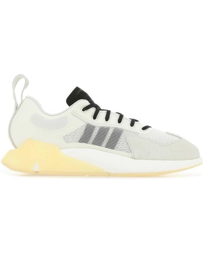 Y-3 Mesh And Suede Orisan Trainers - White