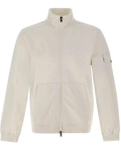 Woolrich Long-sleeved Zip-up Sweatshirt - White