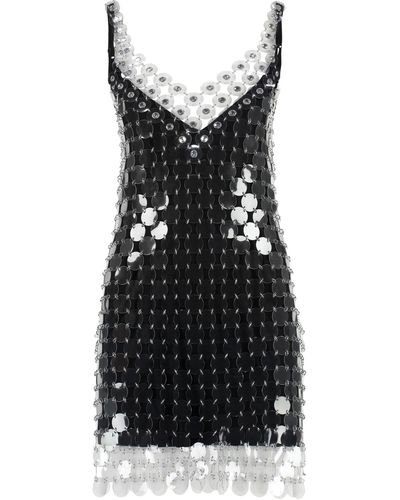 Rabanne Maxi Transparent Sequin Dress - Black