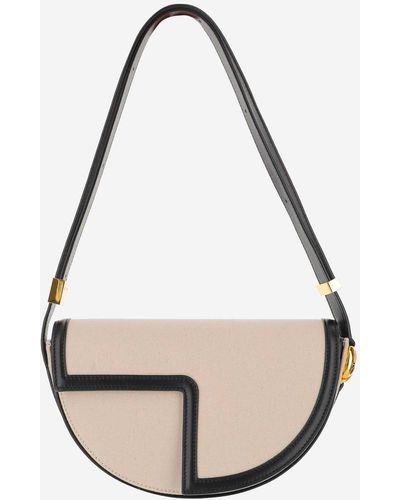 Patou Le Bag In Recycled Cotton And Leather - Metallic