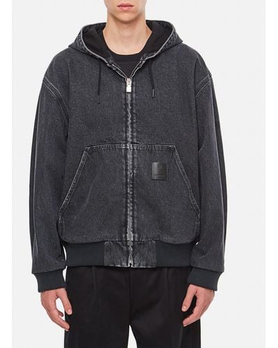Givenchy Denim Hoodie Lined - Gray