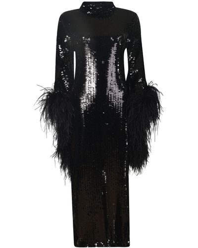‎Taller Marmo All-Over Embellished Long Dress - Black