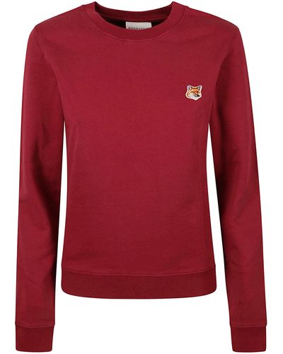 Maison Kitsuné Fox Head Patch Sweatshirt - Red