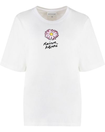 Maison Kitsuné Cotton Crew-Neck T-Shirt - White