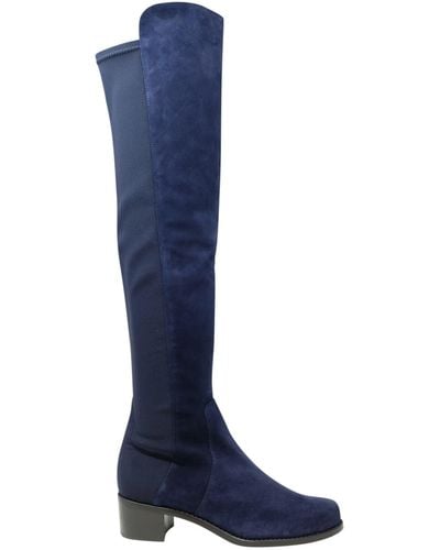 Stuart Weitzman Suede Reserve Boots - Blue