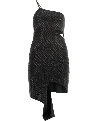 ANDREADAMO Rhinestone Mini Dress - Black