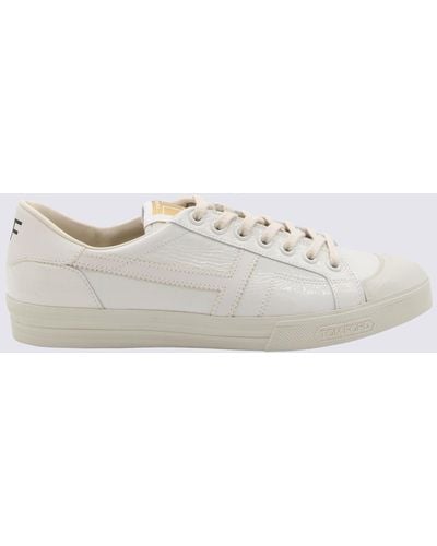 Tom Ford Leather Low Top Trainers - White