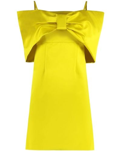P.A.R.O.S.H. Bow Detail Dress - Yellow
