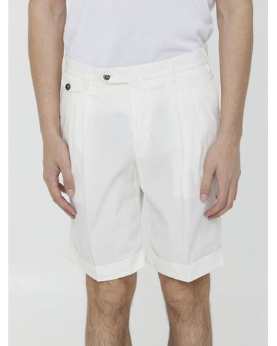 PT01 Seersucker Bermuda Shorts - White