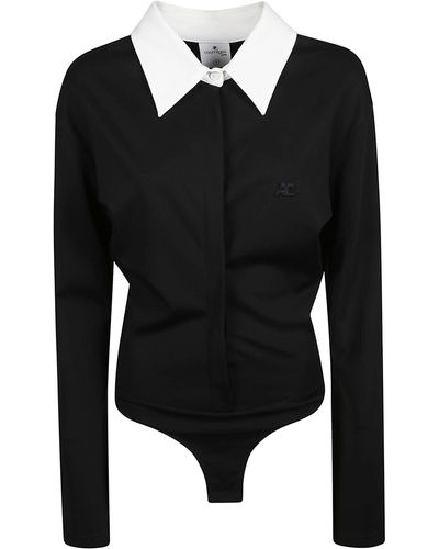 Courreges Drop Jersey Shirt - Black