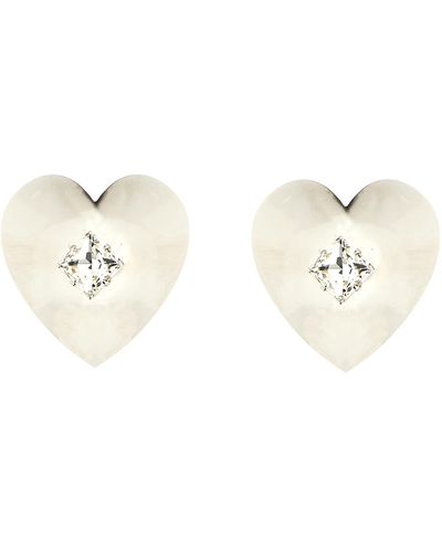Alessandra Rich Metal Heart Jewellery - Natural