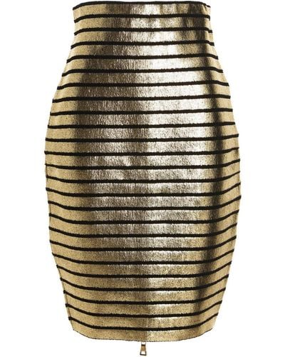 Balmain 'golden Stripe' Skirt - Multicolour