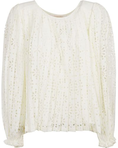 See By Chloé Floral Cut-out Detail Blouse - White