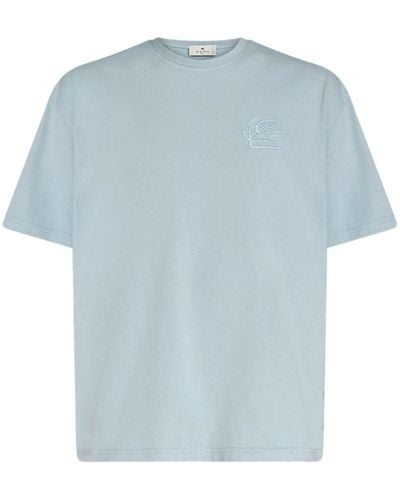 Etro Crew-neck Cotton T-shirt - Blue