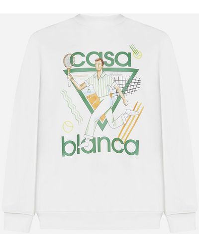 Casablancabrand Le Jeu Cotton Sweatshirt - White