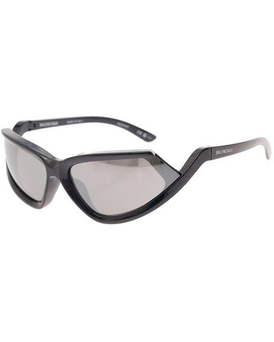 Balenciaga Side Xpander Cat-Eye Sunglasses With Mirror Lenses - Multicolour